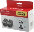 Canon PG-40 Black Ink Cartridge,Twin Pack