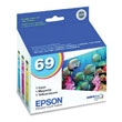 Epson 69 Color Inkjet Cartridge, 3 Pack