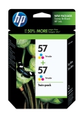 HP 57 Tri-Color Inkjet Cartridge 2 Pack