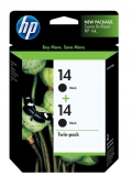 HP 14 Black Ink Cartridge  (Twin Pack)