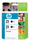 HP 21 Black Ink Cartridge  (Twin Pack)